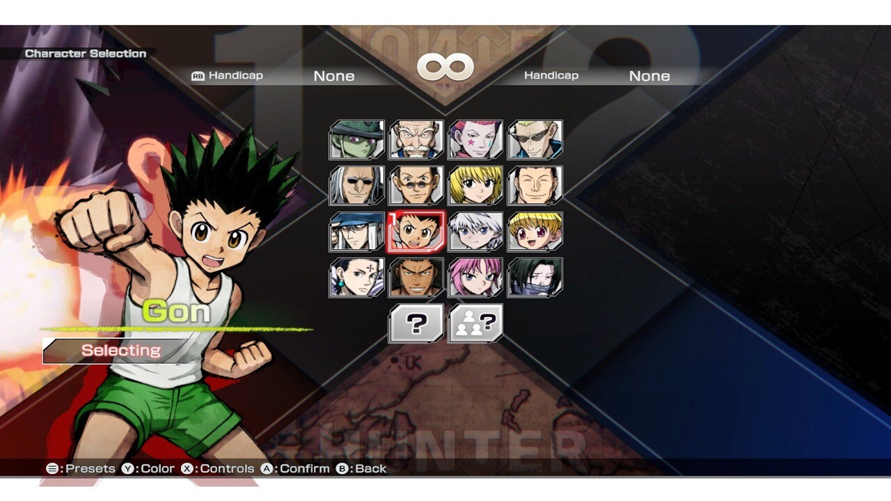 Nen Impact Character Select