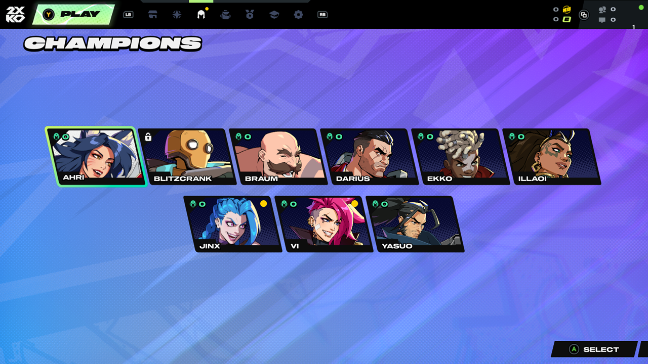 2XKO Character Select