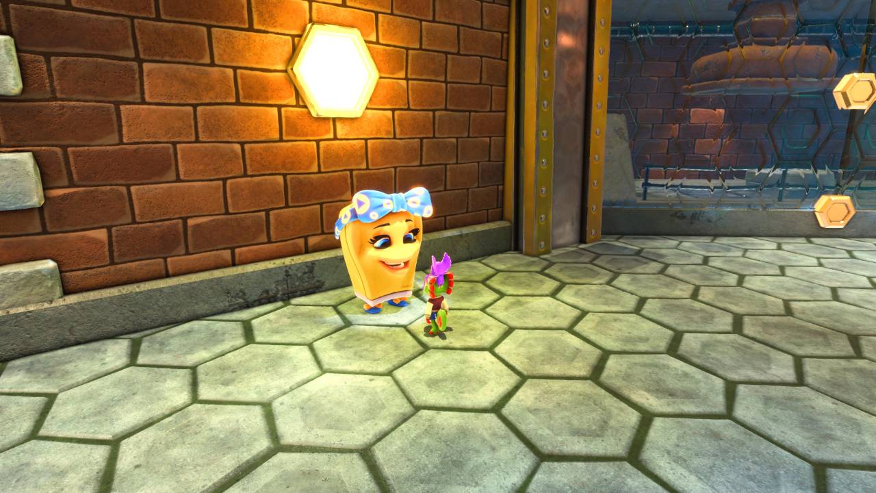 vendi character with yooka and laylee