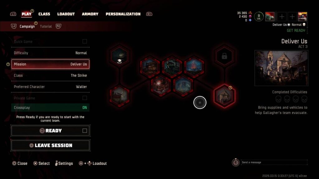 toxic commando mission selection screen